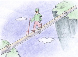 China cartoon, blindwalk