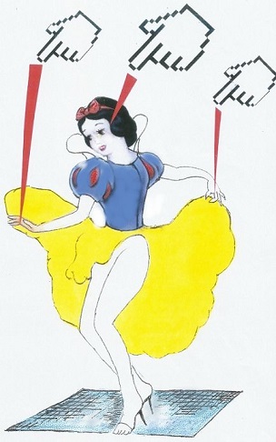 Snow White, pull strings puppet 